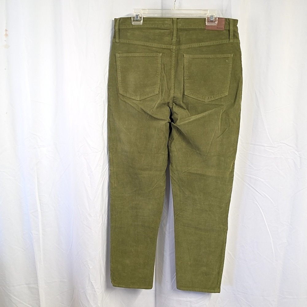 Madewell Womens sz 31 T Corduroy Pants Green Classic Straight Jean Casual Boho‎
